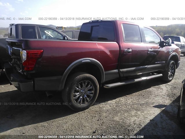 1N6BA1F49GN500013 - 2016 NISSAN TITAN XD SL/PRO-4X/PLAT RESERVE RED photo 4