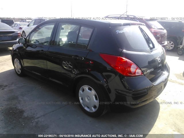 3N1BC13E99L387079 - 2009 NISSAN VERSA S/SL BLACK photo 3