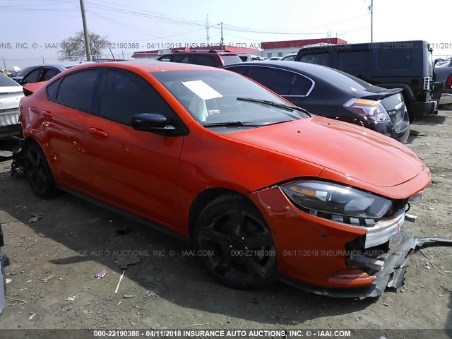 1C3CDFBB8FD252524 - 2015 DODGE DART SXT ORANGE photo 1