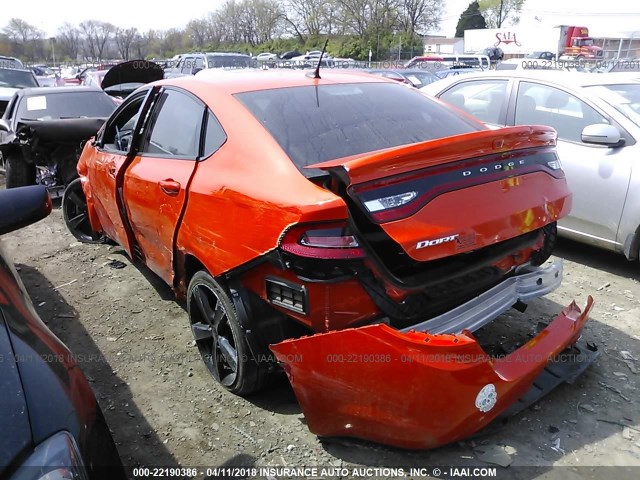 1C3CDFBB8FD252524 - 2015 DODGE DART SXT ORANGE photo 3