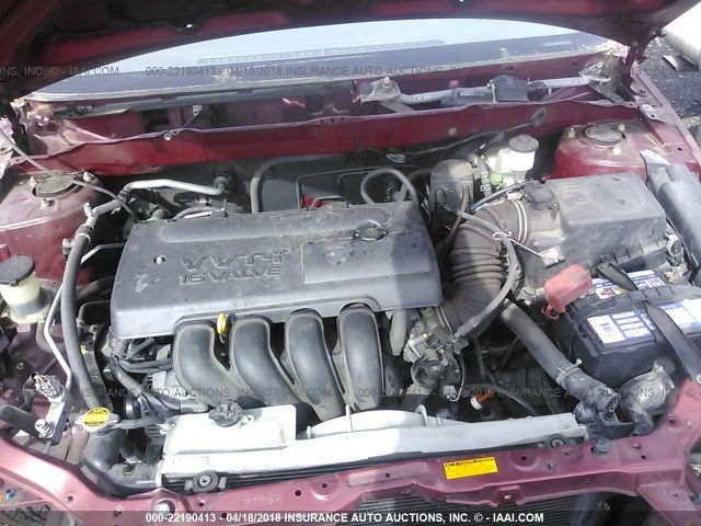 1NXBR32E94Z275319 - 2004 TOYOTA COROLLA CE/LE/S RED photo 10