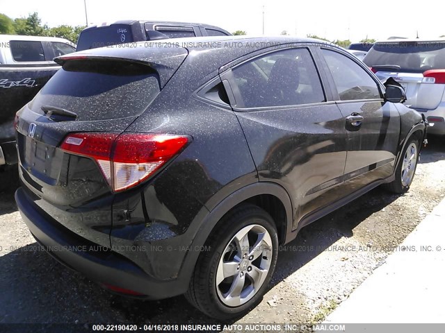 3CZRU5H37GM700283 - 2016 HONDA HR-V LX BLACK photo 4