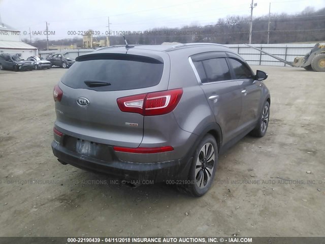 KNDPCCA69B7155456 - 2011 KIA SPORTAGE EX/SX SILVER photo 4