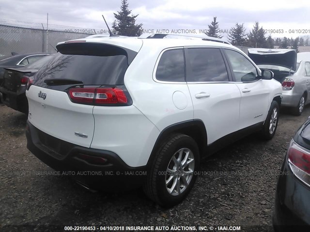 1C4PJMCS6FW615920 - 2015 JEEP CHEROKEE LATITUDE WHITE photo 4