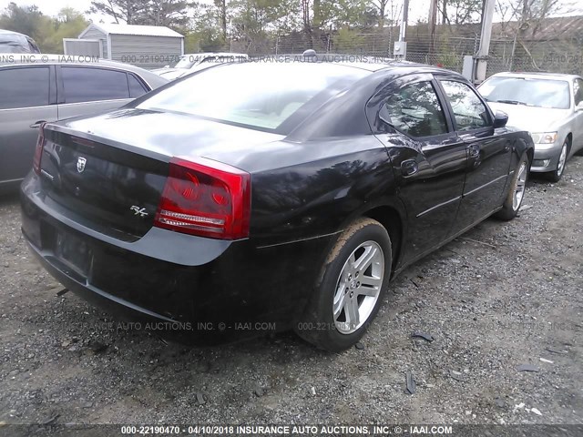 2B3KA53H56H162815 - 2006 DODGE CHARGER R/T BLACK photo 4