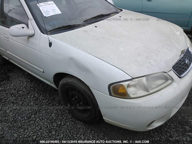 3N1CB51D71L428158 - 2001 NISSAN SENTRA XE/GXE WHITE photo 6