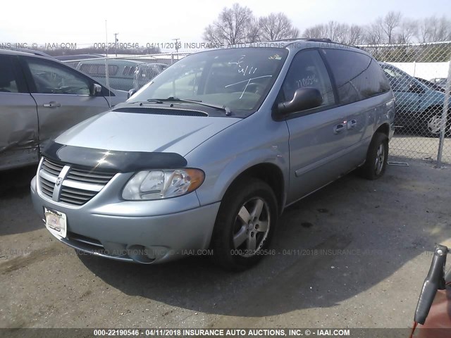 2D4GP44L86R843676 - 2006 DODGE GRAND CARAVAN SXT BLUE photo 2