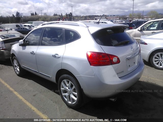 JN8AS5MVXBW678387 - 2011 NISSAN ROGUE S/SV/KROM SILVER photo 3