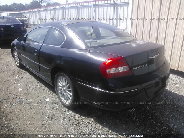 4C3AG52H74E070848 - 2004 CHRYSLER SEBRING LIMITED BLACK photo 3