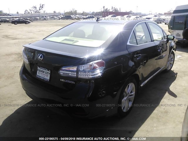 JTHBB1BA6B2048395 - 2011 LEXUS HS 250H BLACK photo 4