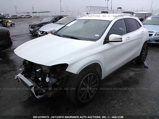 WDCTG4EB5GJ203362 - 2016 MERCEDES-BENZ GLA 250 WHITE photo 2