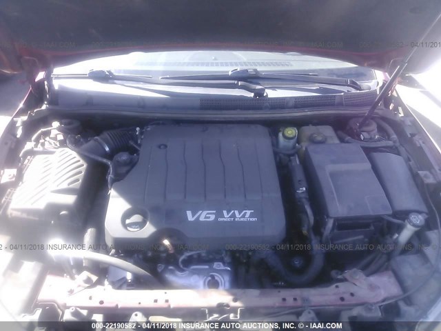 1G4GE5GV6AF158478 - 2010 BUICK LACROSSE CXS BURGUNDY photo 10