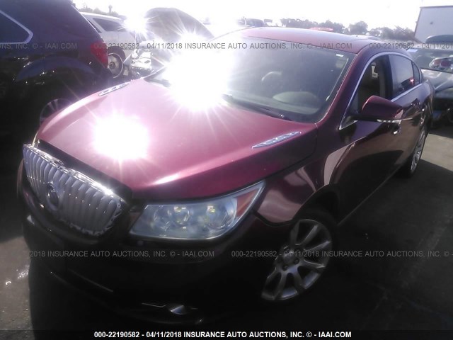 1G4GE5GV6AF158478 - 2010 BUICK LACROSSE CXS BURGUNDY photo 2
