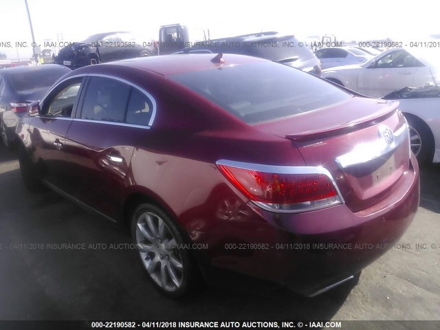 1G4GE5GV6AF158478 - 2010 BUICK LACROSSE CXS BURGUNDY photo 3