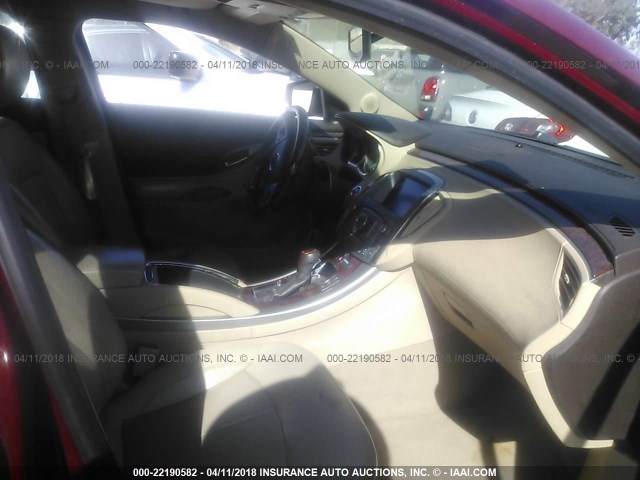 1G4GE5GV6AF158478 - 2010 BUICK LACROSSE CXS BURGUNDY photo 5