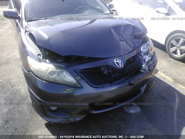 4T1BF3EK0AU012433 - 2010 TOYOTA CAMRY SE/LE/XLE GRAY photo 6
