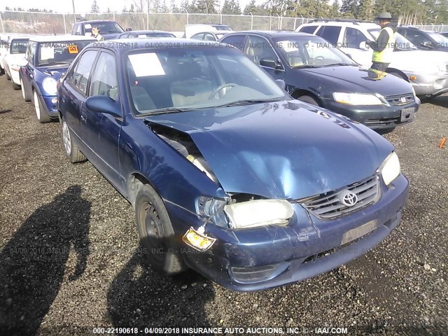 1NXBR12E12Z605004 - 2002 TOYOTA COROLLA CE/LE/S BLUE photo 1