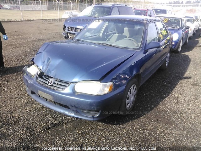 1NXBR12E12Z605004 - 2002 TOYOTA COROLLA CE/LE/S BLUE photo 2