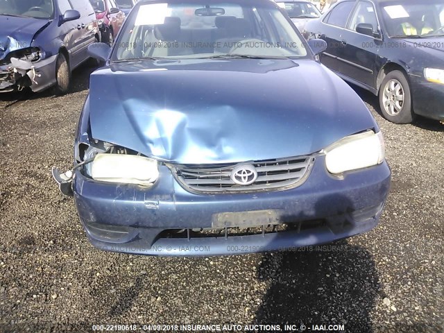 1NXBR12E12Z605004 - 2002 TOYOTA COROLLA CE/LE/S BLUE photo 6