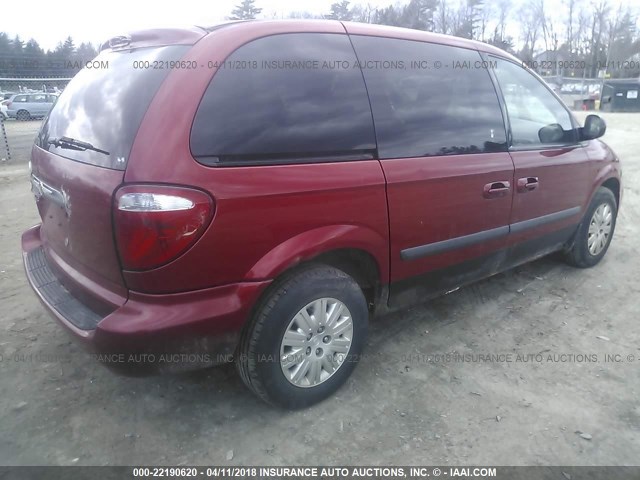 1A4GP45R96B540687 - 2006 CHRYSLER TOWN & COUNTRY  RED photo 4