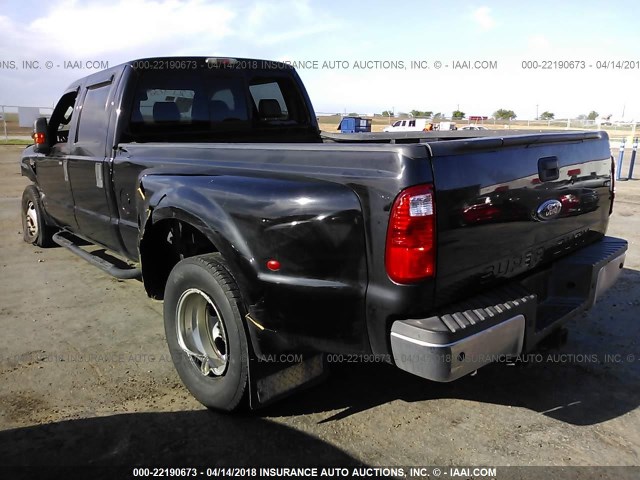 1FTWW32RX9EB17431 - 2009 FORD F350 SUPER DUTY BLACK photo 3