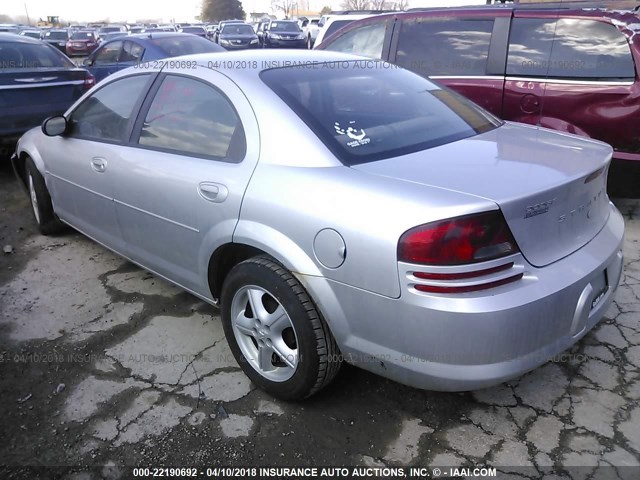 1B3EL46J35N509693 - 2005 DODGE STRATUS SXT SILVER photo 3