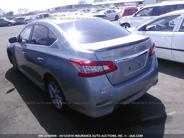 3N1AB7AP5DL748614 - 2013 NISSAN SENTRA S/SV/SR/SL GRAY photo 3