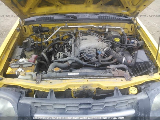 5N1ED28Y32C586206 - 2002 NISSAN XTERRA XE/SE YELLOW photo 10