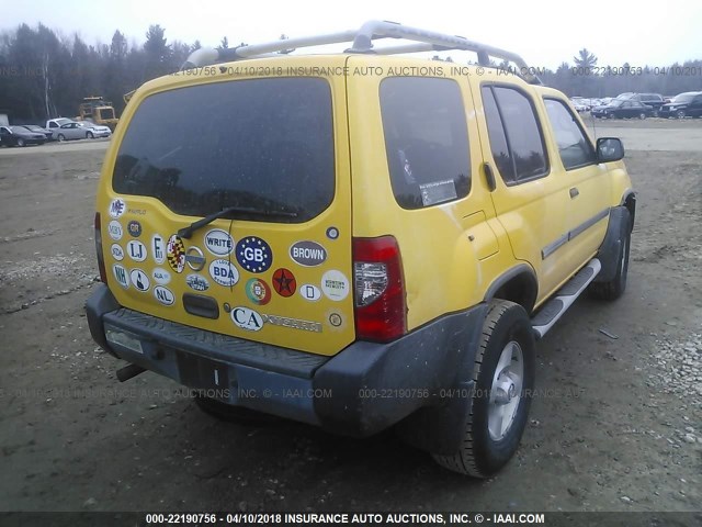 5N1ED28Y32C586206 - 2002 NISSAN XTERRA XE/SE YELLOW photo 4