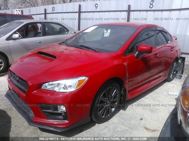 JF1VA1B62G9803754 - 2016 SUBARU WRX RED photo 2