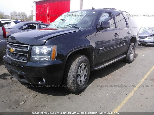 1GNSKBE03DR331462 - 2013 CHEVROLET TAHOE K1500 LT BLACK photo 2