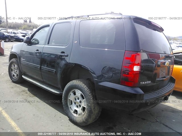 1GNSKBE03DR331462 - 2013 CHEVROLET TAHOE K1500 LT BLACK photo 3