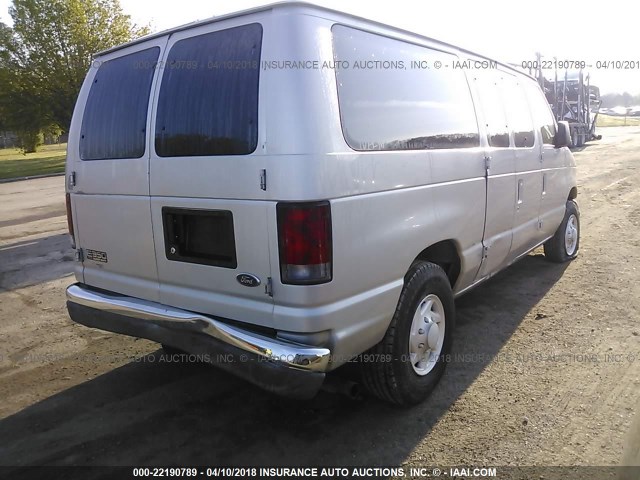 1FBNE31L73HB25671 - 2003 FORD ECONOLINE E350 SUPER DUTY WAGON SILVER photo 4