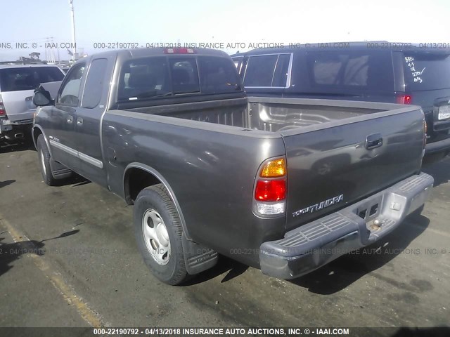 5TBRN34173S387055 - 2003 TOYOTA TUNDRA ACCESS CAB SR5 GRAY photo 3