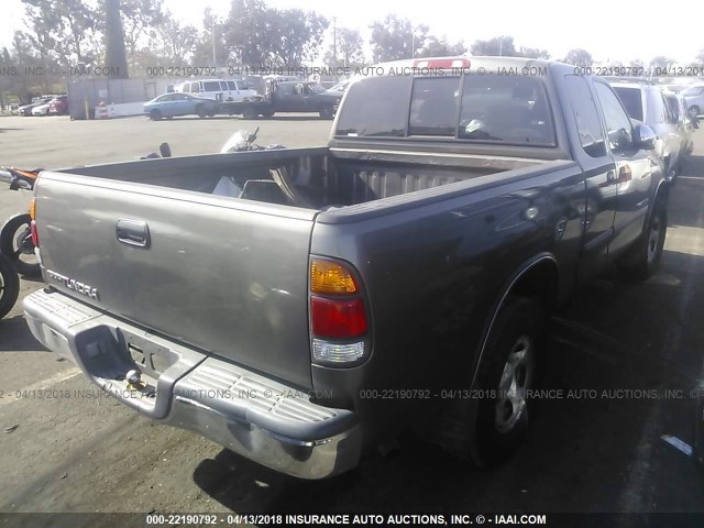 5TBRN34173S387055 - 2003 TOYOTA TUNDRA ACCESS CAB SR5 GRAY photo 4