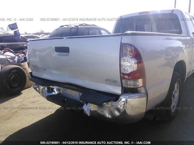 5TETX22N79Z671143 - 2009 TOYOTA TACOMA ACCESS CAB SILVER photo 6