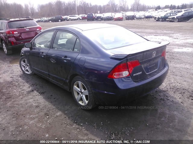 1HGFA15877L087630 - 2007 HONDA CIVIC EX BLUE photo 3