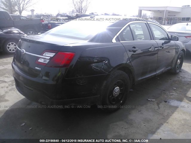 1FAHP2M88DG104040 - 2013 FORD TAURUS POLICE INTERCEPTOR BLACK photo 4