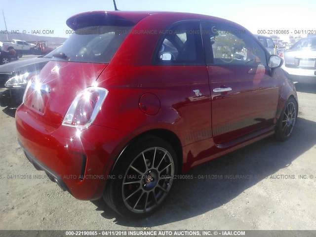 3C3CFFFH5DT753161 - 2013 FIAT 500 ABARTH RED photo 4