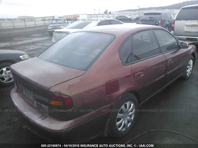 4S3BE635427213371 - 2002 SUBARU LEGACY L RED photo 4