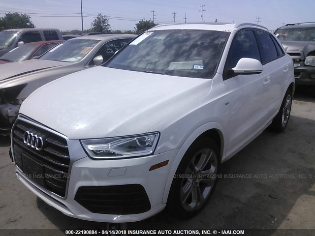 WA1ECCFS5JR008982 - 2018 AUDI Q3 PREMIUM WHITE photo 2