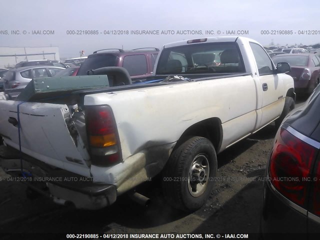 1GTGC24U21Z181808 - 2001 GMC NEW SIERRA C2500 WHITE photo 4