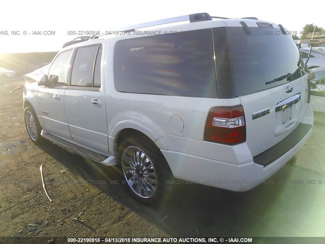 1FMFK20577LA15336 - 2007 FORD EXPEDITION EL LIMITED WHITE photo 3