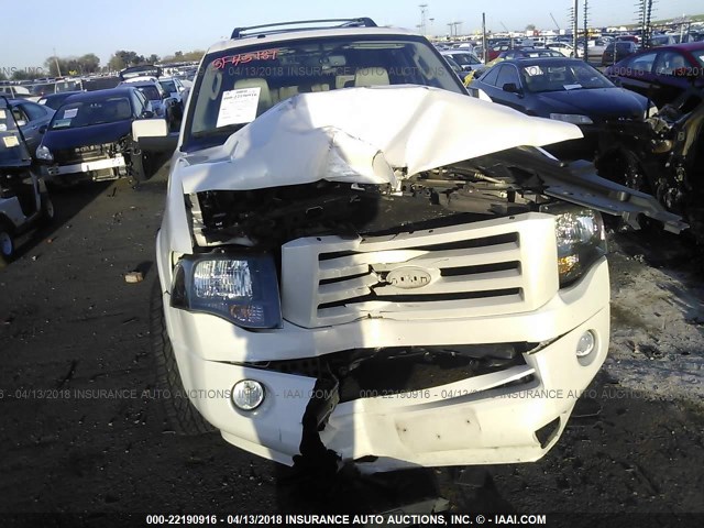 1FMFK20577LA15336 - 2007 FORD EXPEDITION EL LIMITED WHITE photo 6