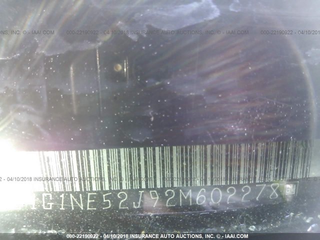 1G1NE52J92M602278 - 2002 CHEVROLET MALIBU LS 黑色 照片 9