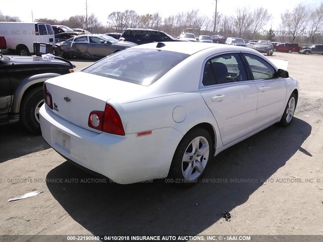 1G1ZB5E01CF334068 - 2012 CHEVROLET MALIBU LS WHITE photo 4