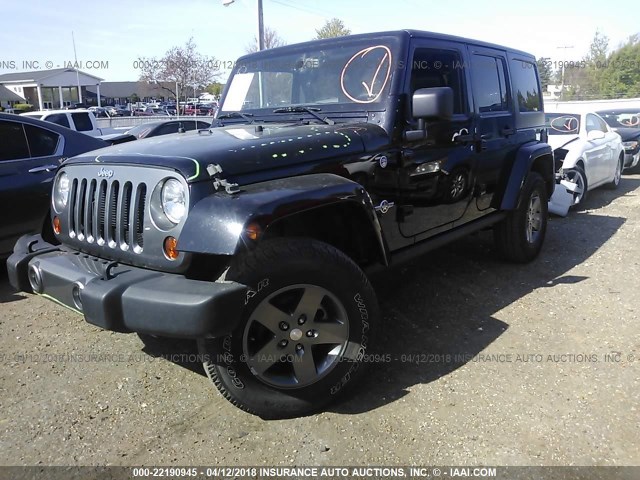 1C4HJWDG9DL571159 - 2013 JEEP WRANGLER UNLIMITE SPORT BLACK photo 2