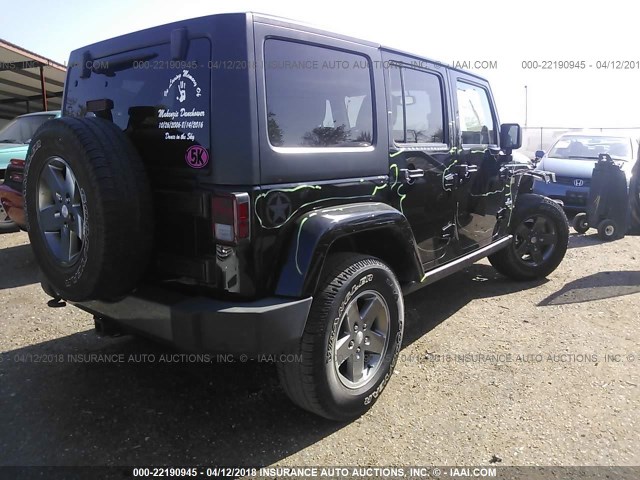 1C4HJWDG9DL571159 - 2013 JEEP WRANGLER UNLIMITE SPORT BLACK photo 4