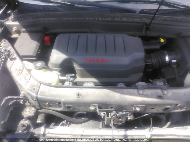 5GZER23727J136603 - 2007 SATURN OUTLOOK XR შავი ფოტო 10