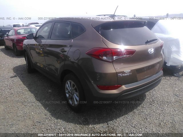 KM8J23A46GU088911 - 2016 HYUNDAI TUCSON SE BROWN photo 3